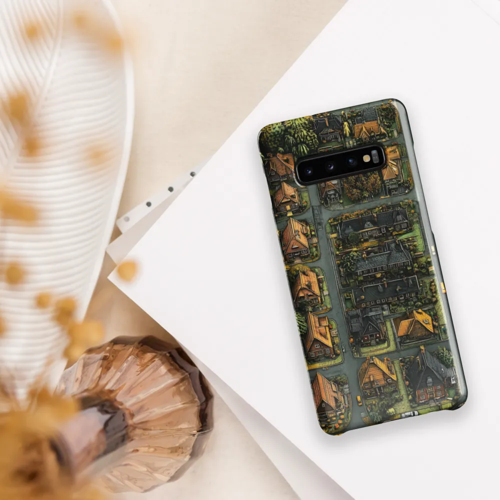 Aerial Serenity: The Charm of Suburban Life | Phone Case |  S10 Plus | Snap Case | Glossy