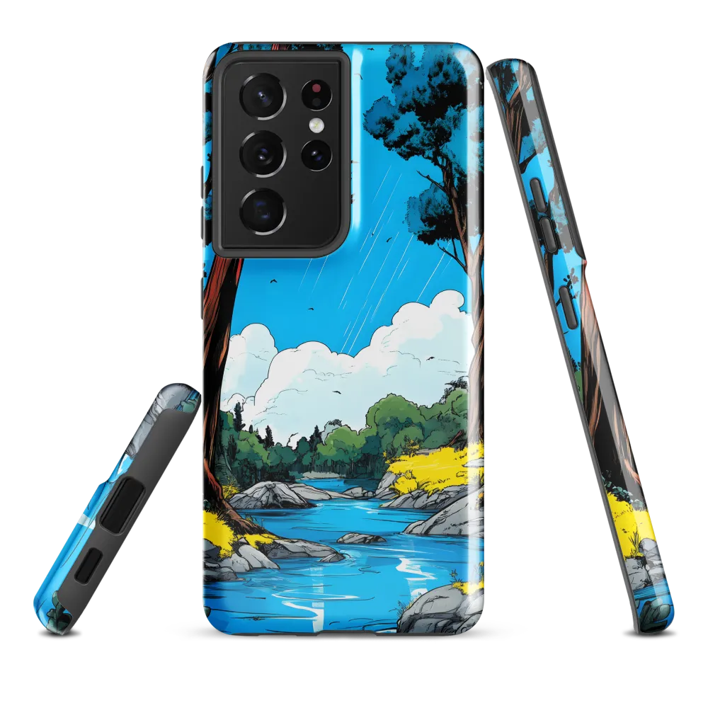 Tranquil River in a Comic Landscape