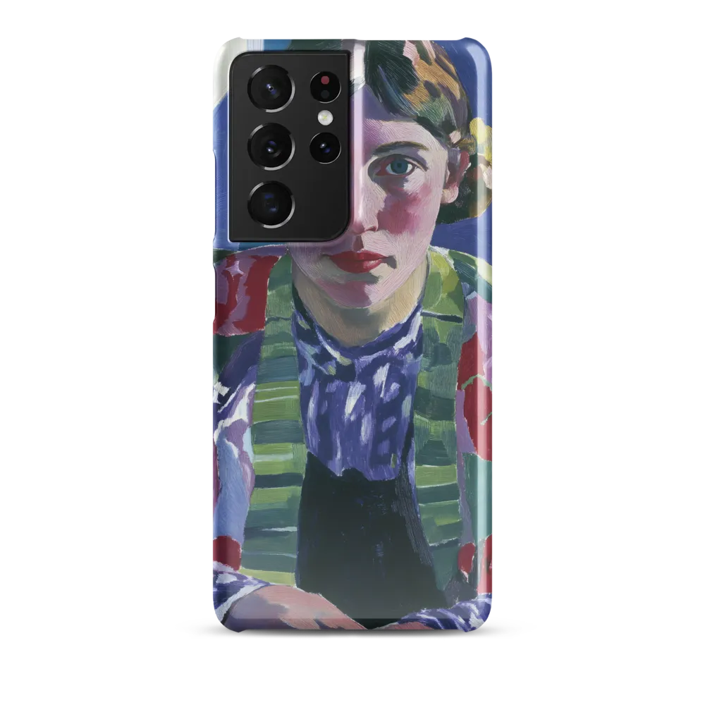 Vibrant Gaze: A Modernist Portrait