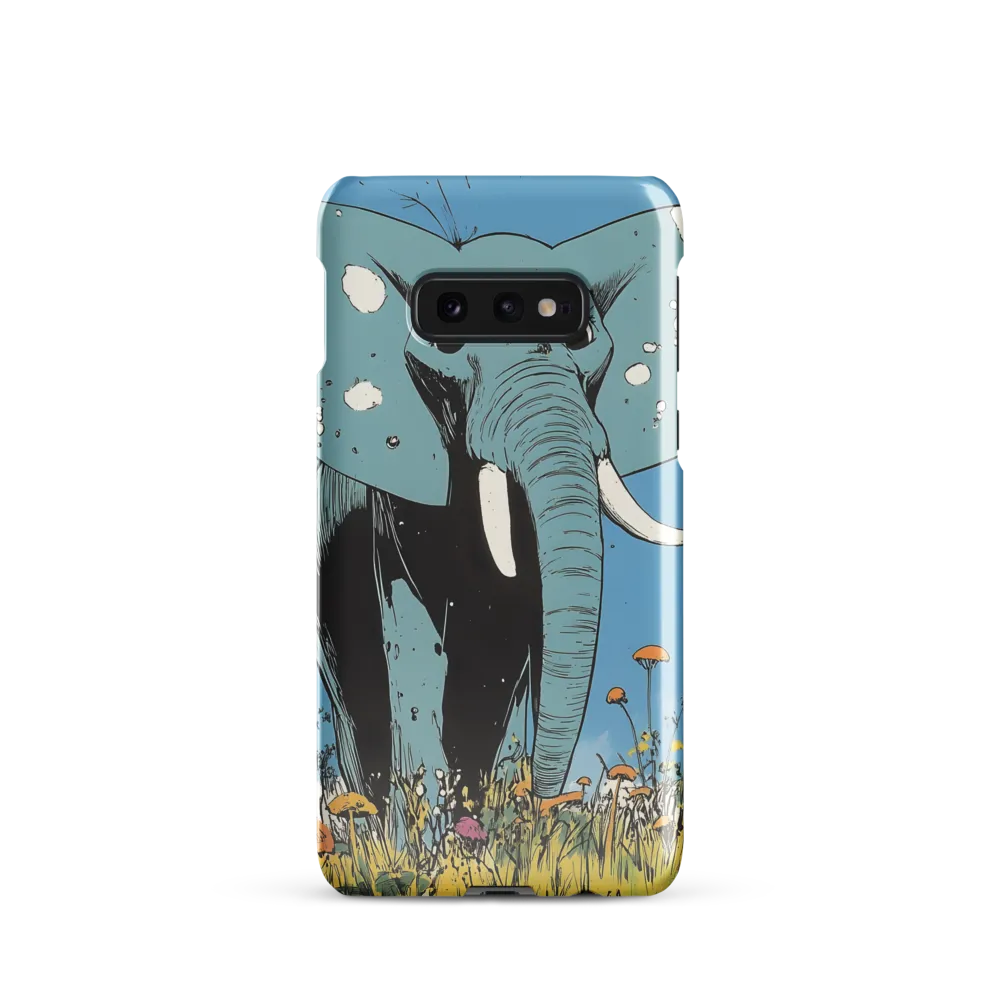 Whimsical Blue Elephant in Bloom