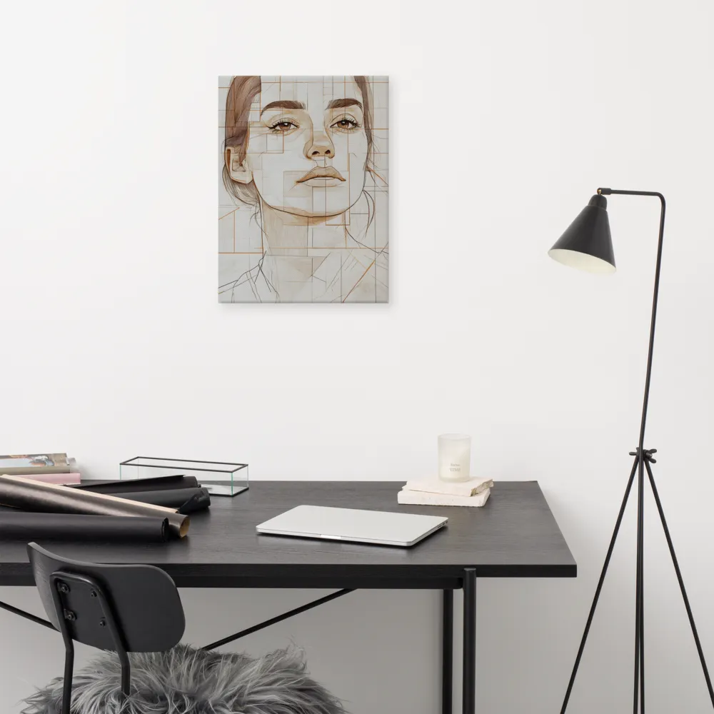 Geometric Serenity: A Minimalist Portrait