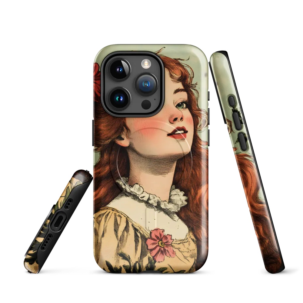 Whimsical Portrait of a Flower-Adorned Girl