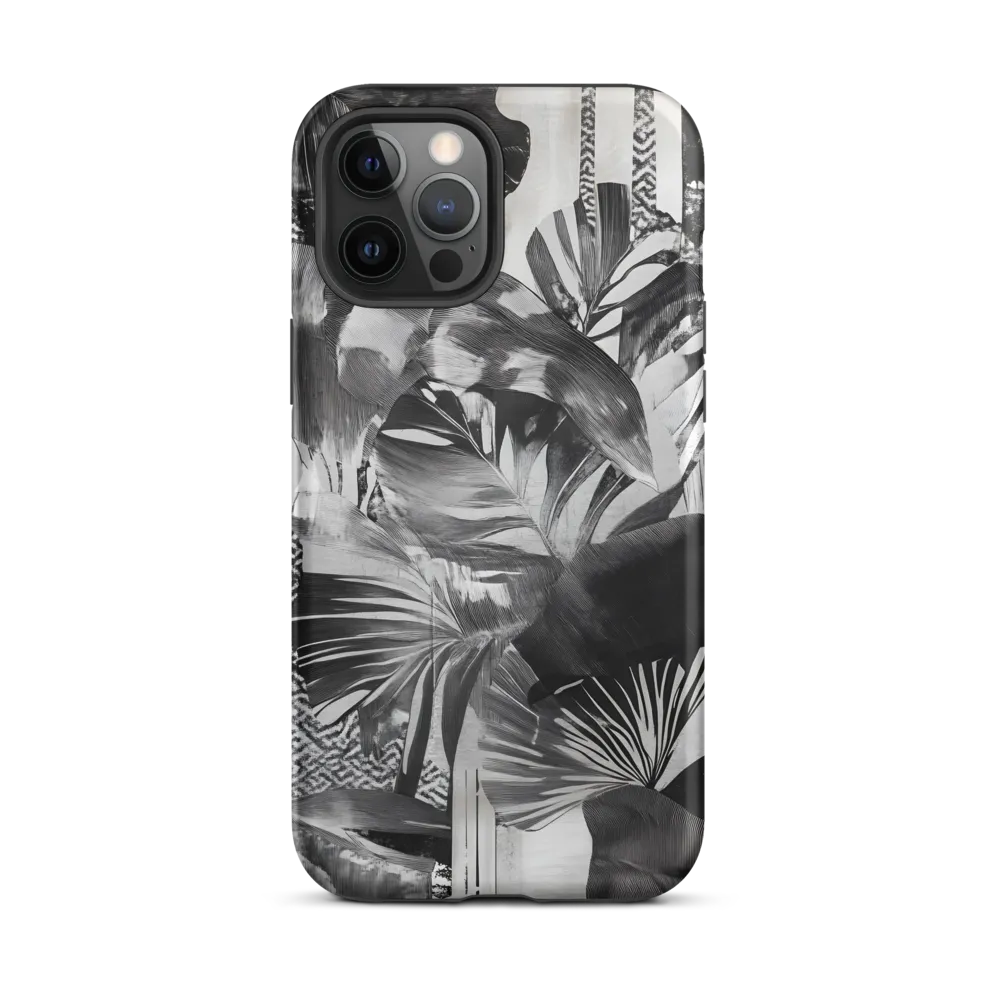 Monochrome Serenity in Tropical Foliage