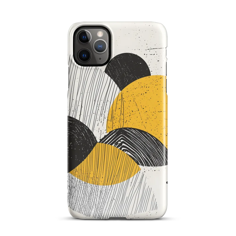 Dynamic Harmony in Black and Yellow | Phone Case |  11 Pro Max | Snap Case | Glossy