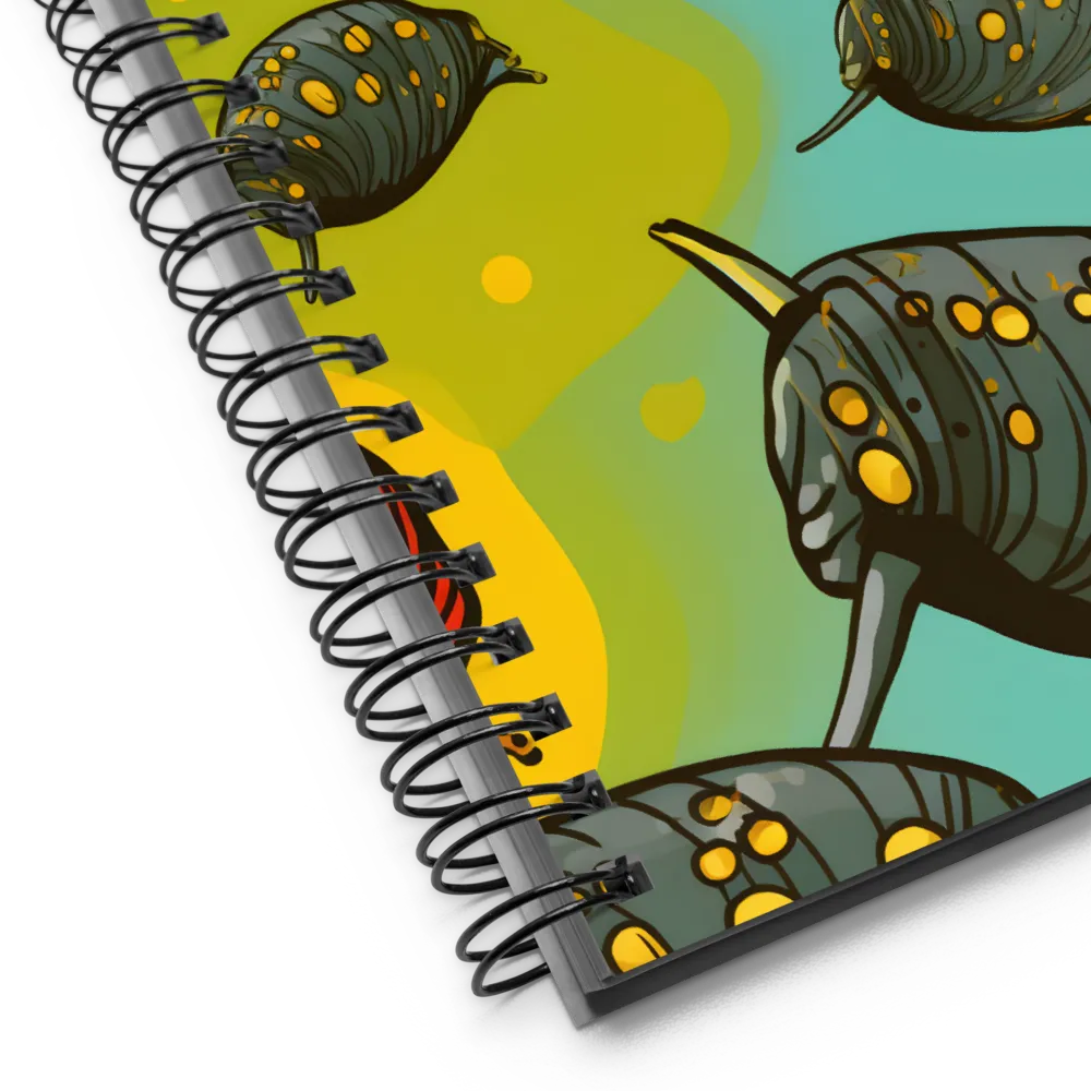 Whimsical Snails in Motion | Spiral Notebook