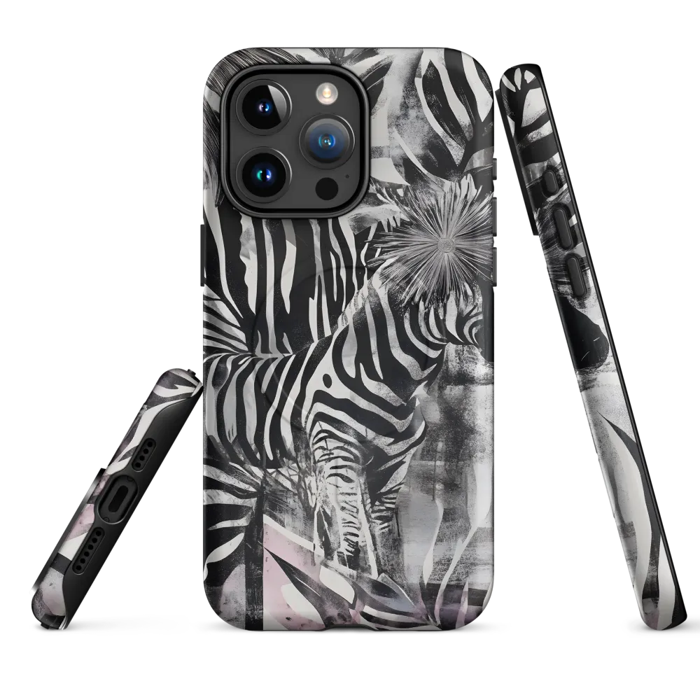 Zebra in the Jungle of Illusions | Phone Case |  15 Pro Max | MagSafe® Tough Case | Matte