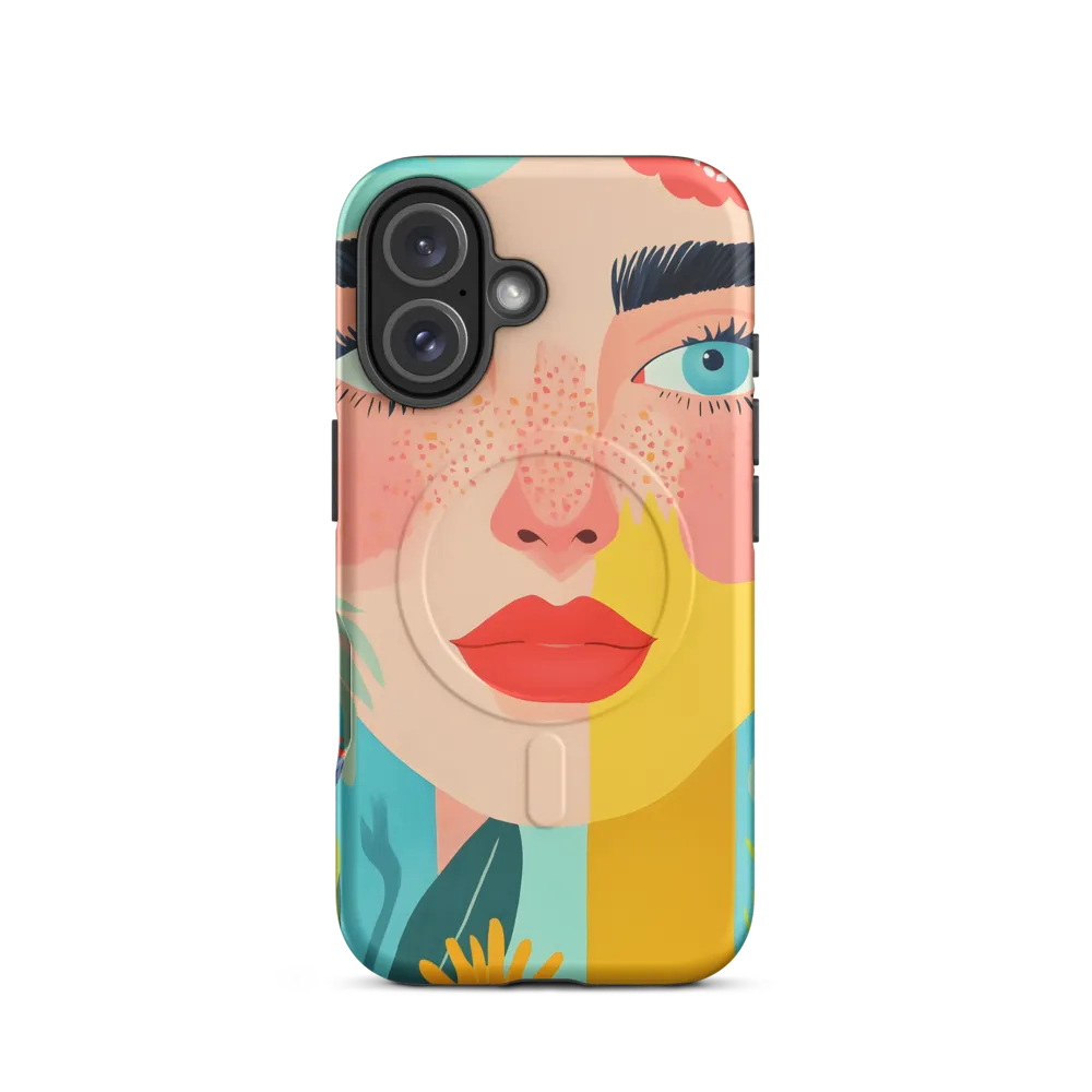 Floral Serenity: A Modern Portrait