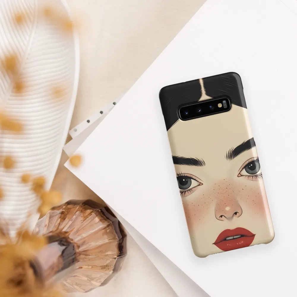 Serenity Captured: A Modern Portrait | Phone Case |  S10 | Snap Case | Matte