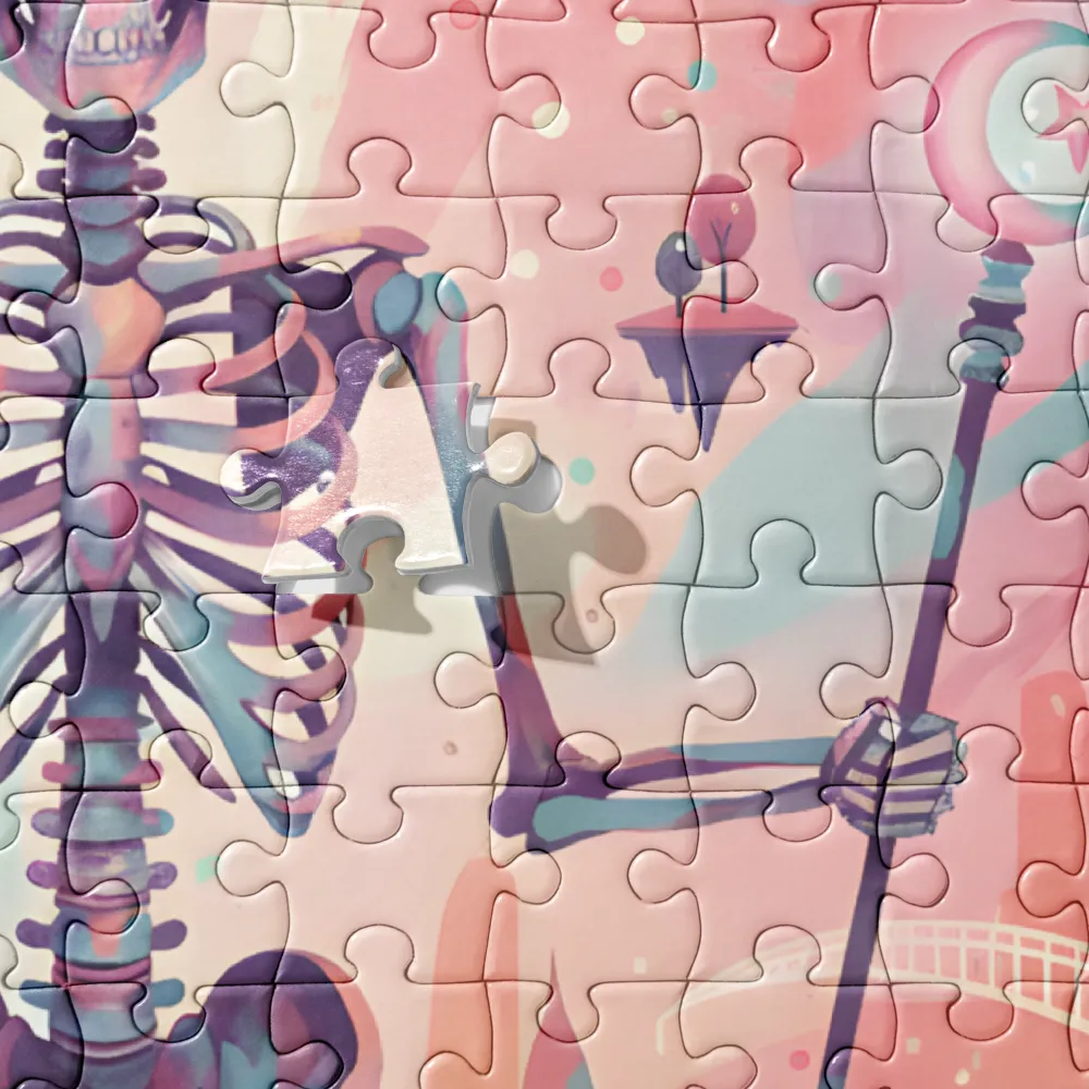 Pastel Skeleton Sorcerer 
 Jigsaw Puzzle