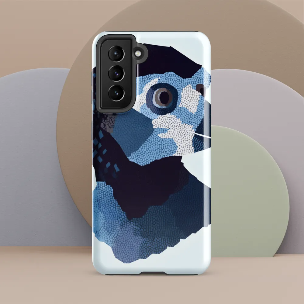 Abstract Avian Portrait in Blue