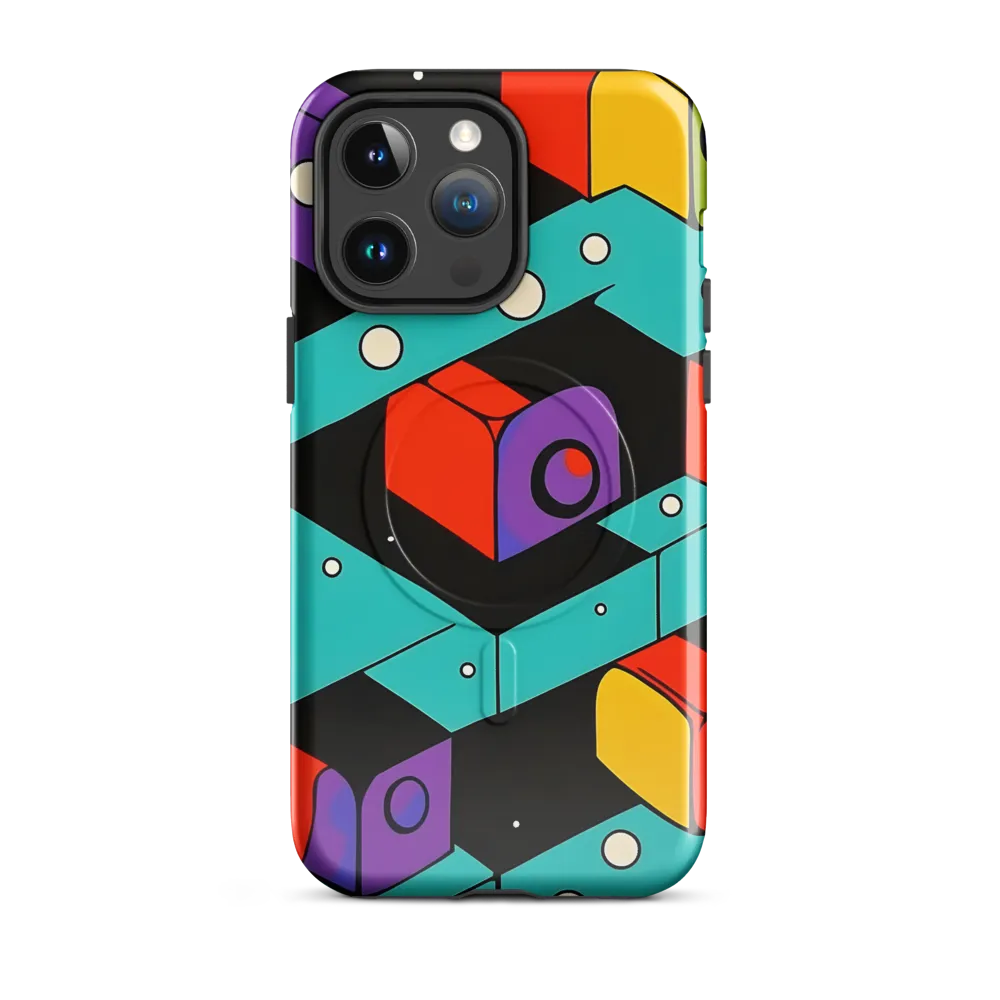 Vibrant Geometric Harmony | Phone Case |  14 Pro Max | MagSafe® Tough Case | Glossy