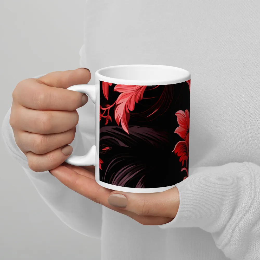 Tropical Elegance in Red | Mugs | Multiple Sizes & Colors