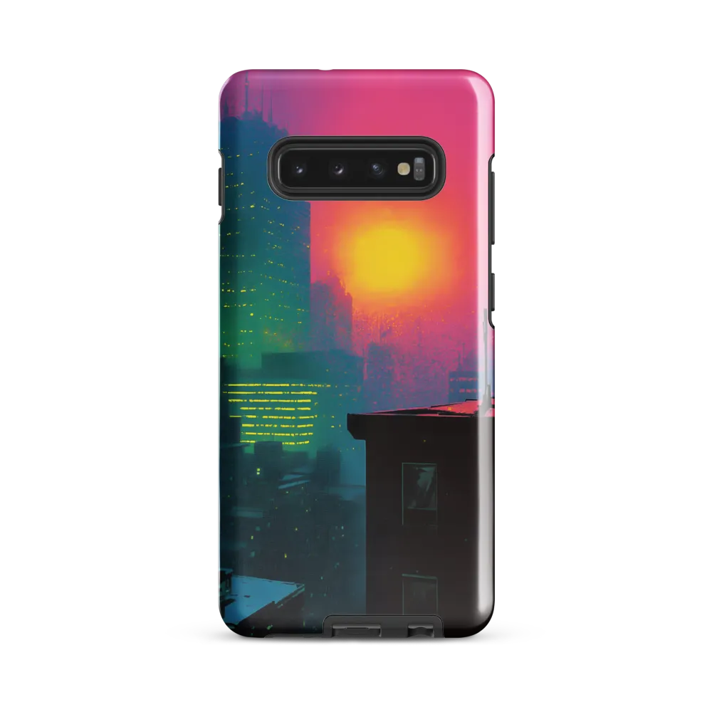 Neon Horizon | Phone Case |  S10 Plus | Tough Case | Glossy