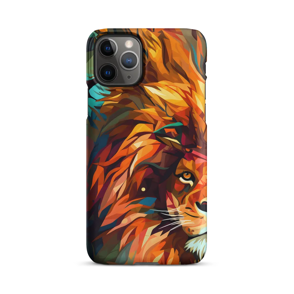 Majestic Gaze: The Polygonal Lion