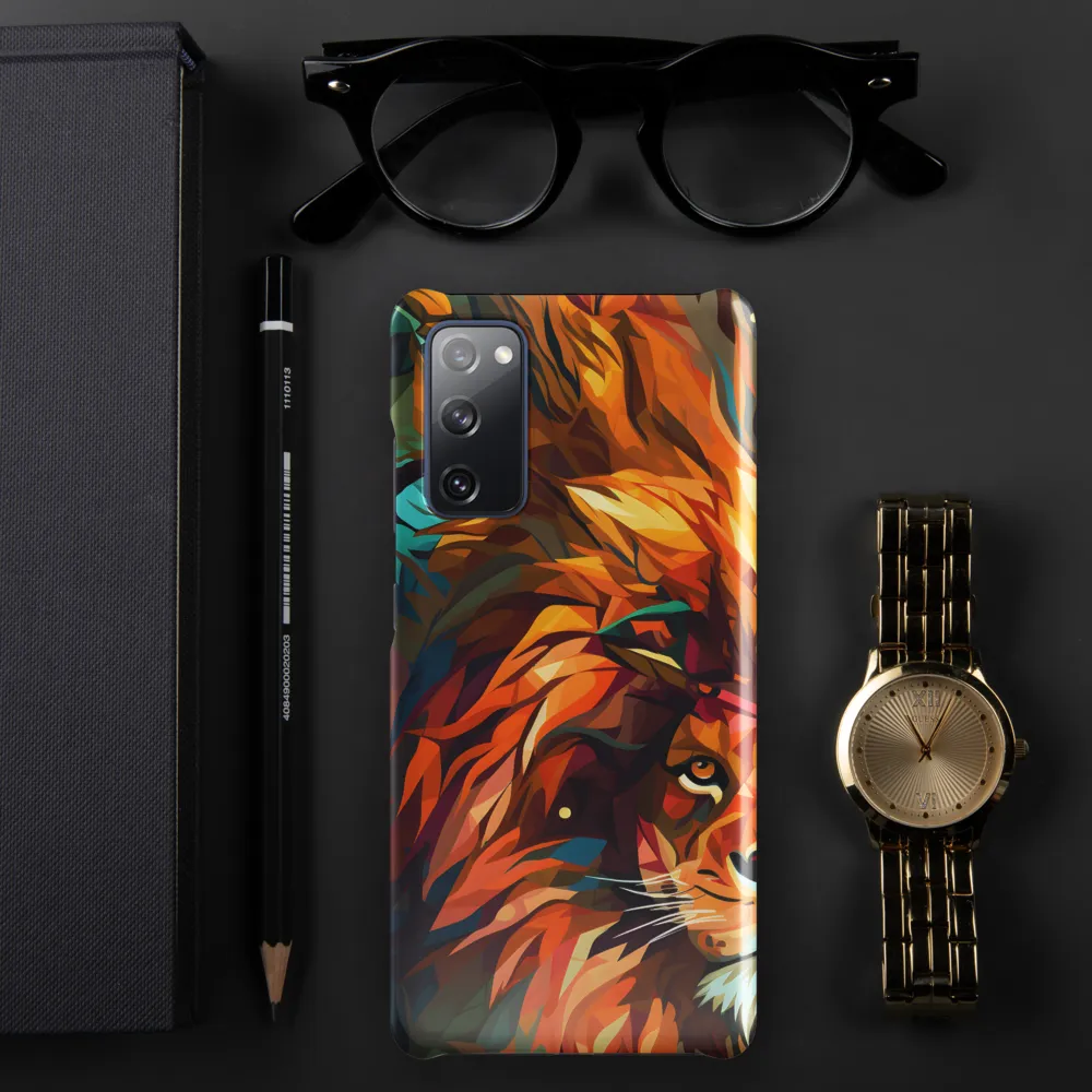 Majestic Gaze: The Polygonal Lion