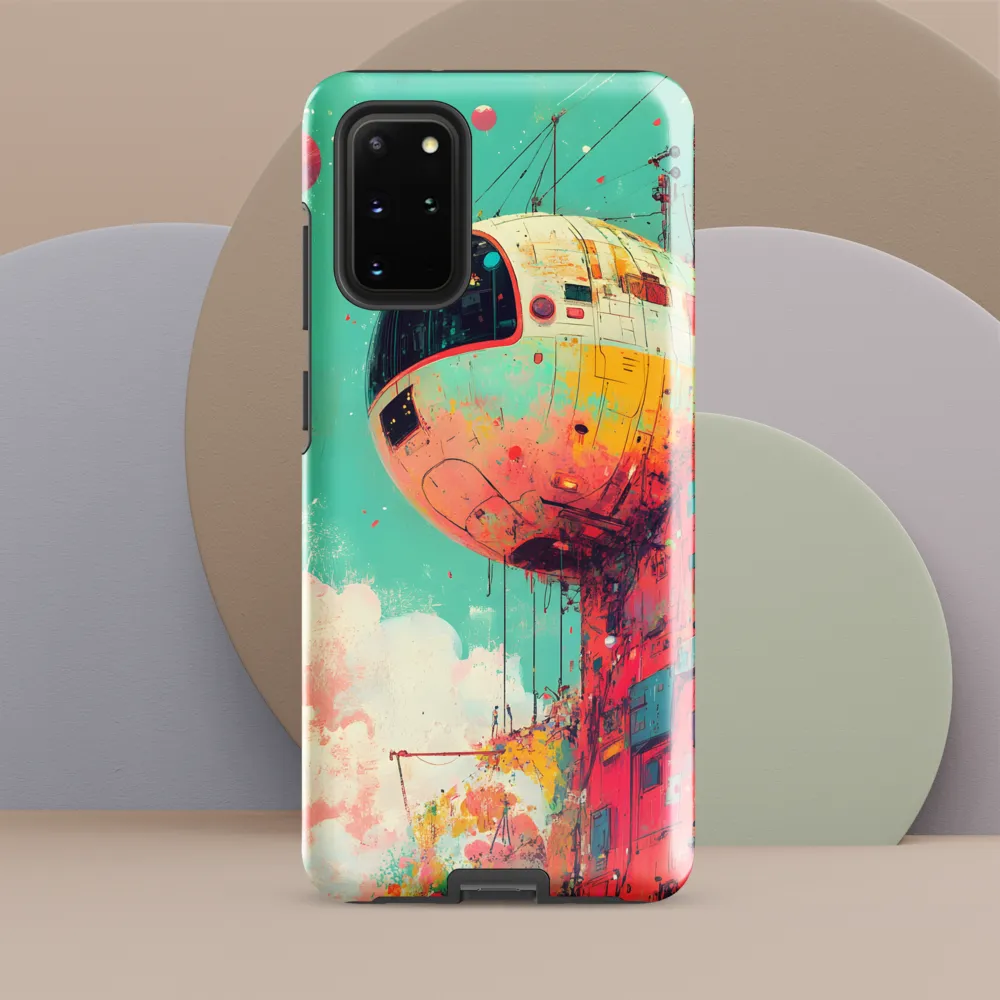 Suspended Sphere in a Vibrant Dreamscape