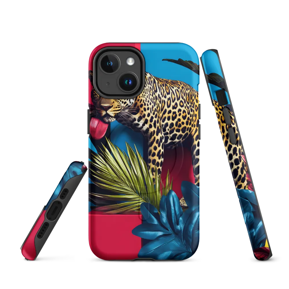 Playful Leopard in Vibrant Paradise