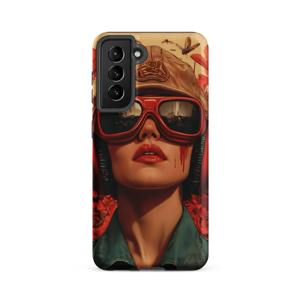 Defiant Portrait in a Floral Realm | Phone Case |  S21 FE | Tough Case | Matte