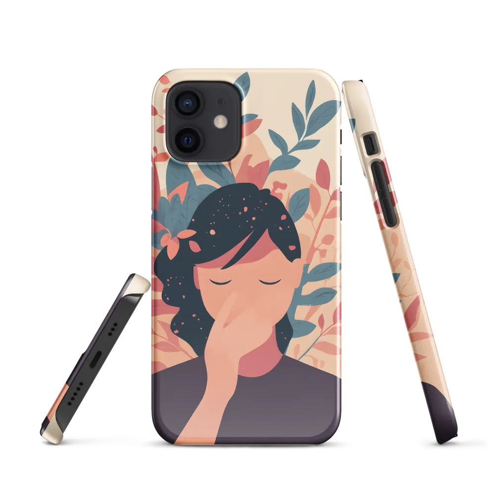 Whispers of Nature: A Serene Contemplation | Phone Case |  12 | Snap Case | Glossy