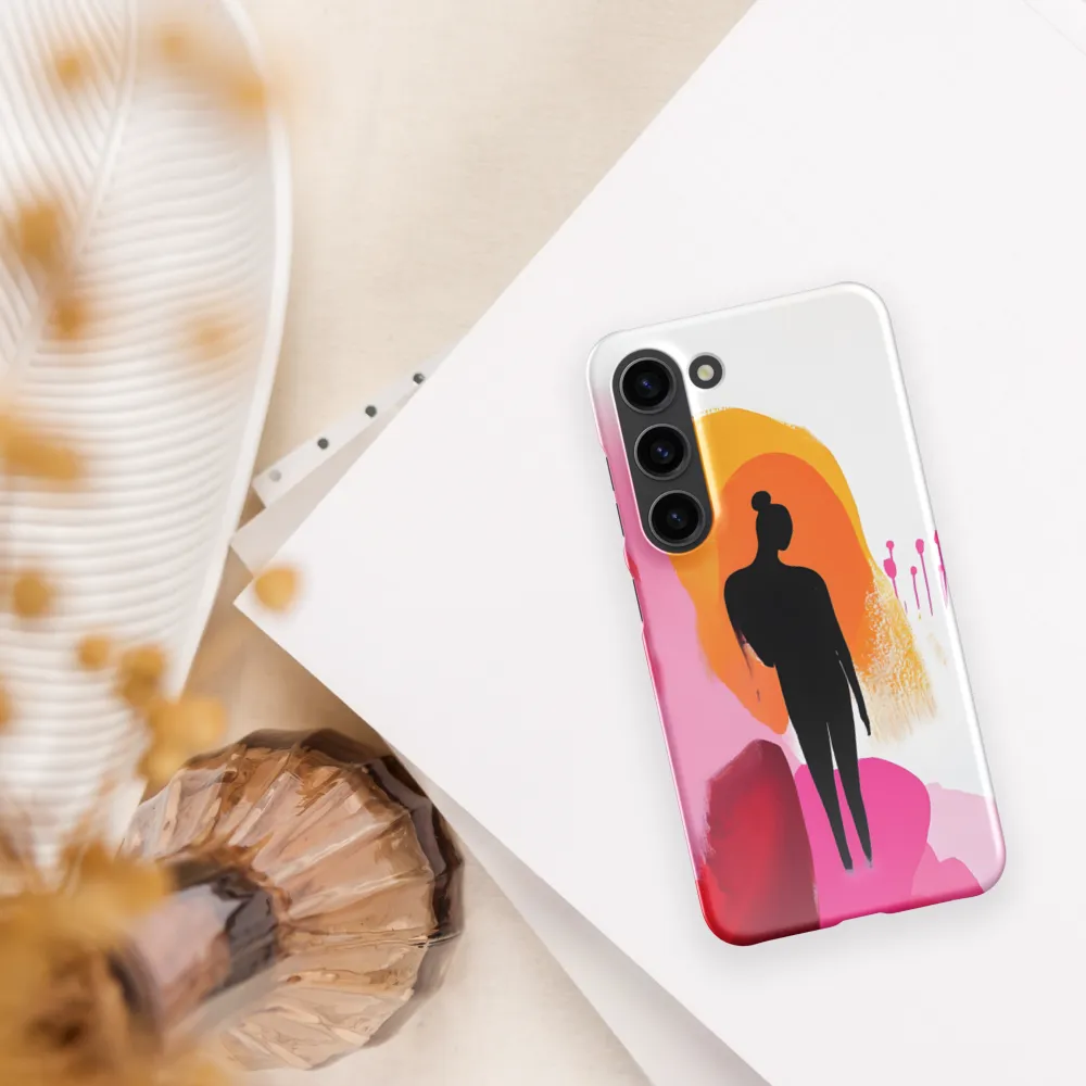 Silhouette in Colorful Abstraction
