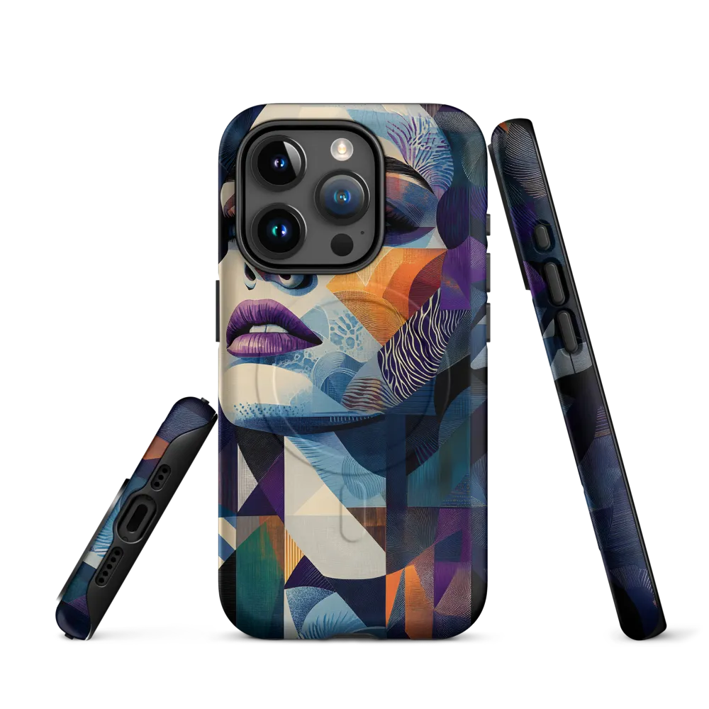 Fragmented Mystery: A Modern Portrait | Phone Case |  15 Pro | MagSafe® Tough Case | Matte