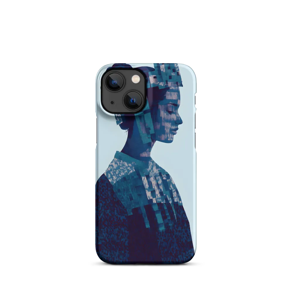 Digital Portrait in Abstract Blue