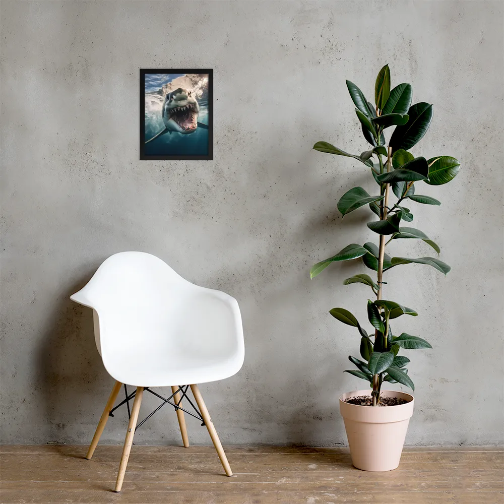 Fierce Majesty of the Ocean | Poster with Black Frame | 11″×14″