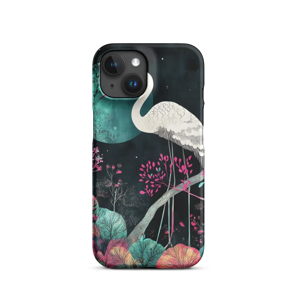 Ethereal Presence: Heron in a Floral Dreamscape