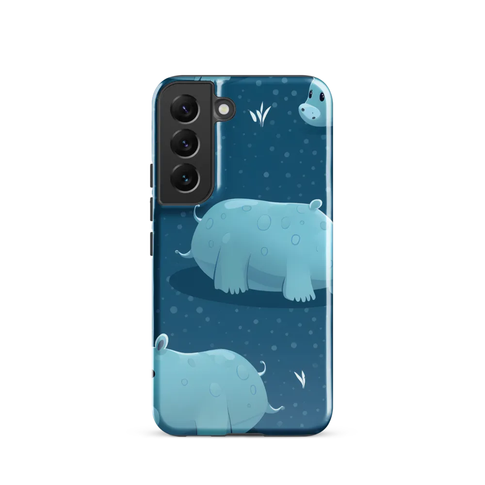 Whimsical Hippo Play | Phone Case |  S22 | Tough Case | Glossy