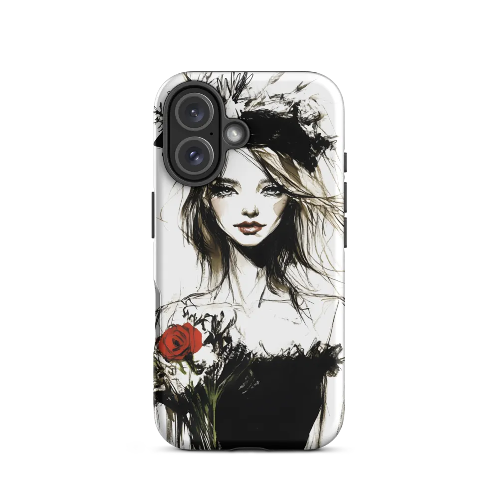 Elegance in Black and Red | Phone Case