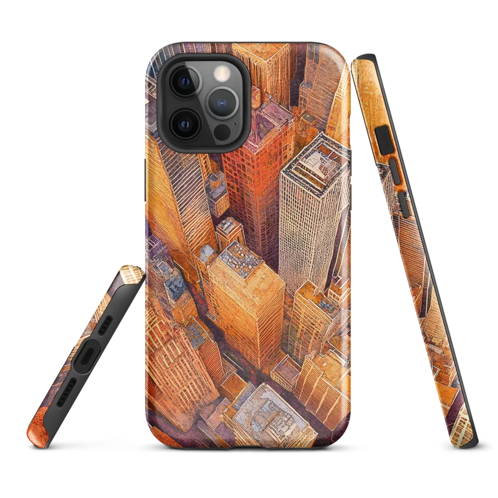 Urban Symphony in Orange and Purple