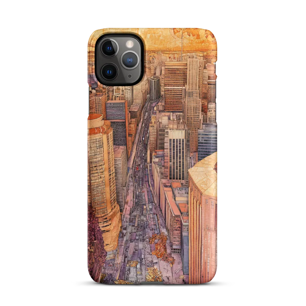 Mosaic Cityscape at Dusk