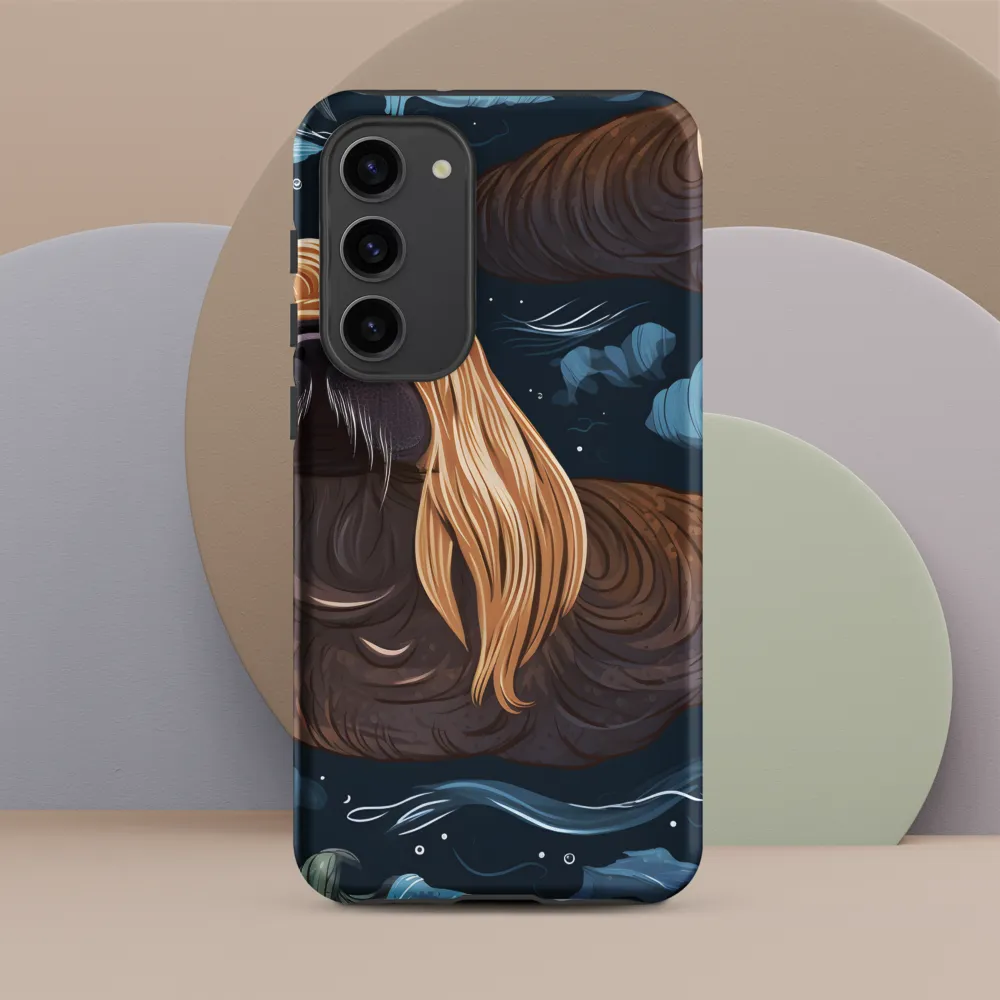Whimsical Walruses in Deep Blue