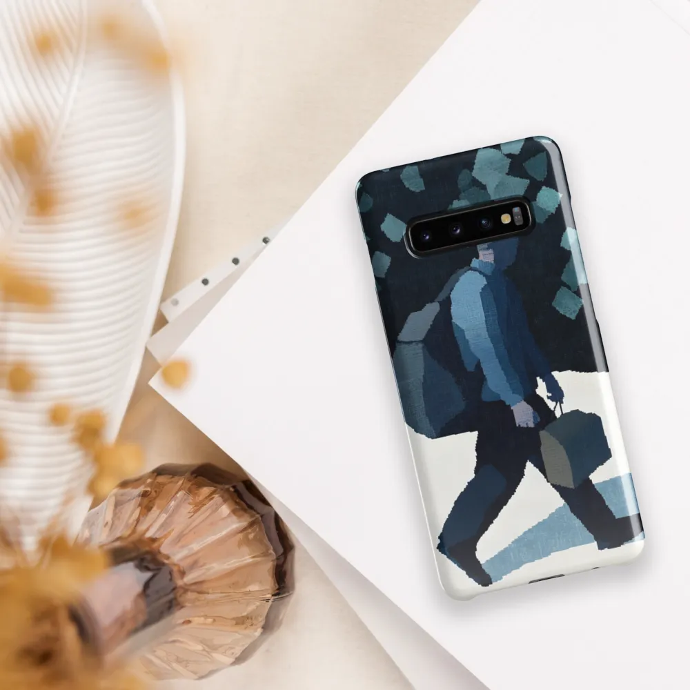 Urban Solitude: A Journey in Blue | Phone Case |  S10 Plus | Snap Case | Glossy