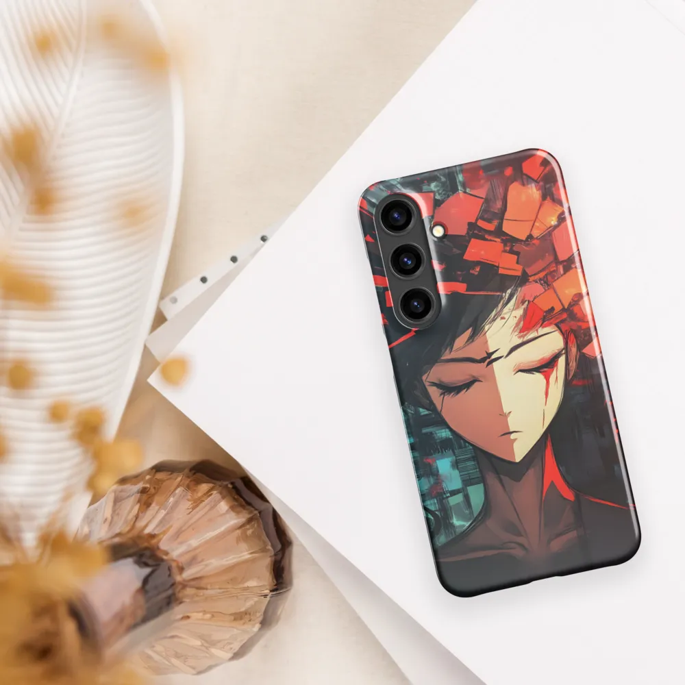 Fragmented Mind: The Silent Struggle | Phone Case |  S24 Plus | Snap Case | Glossy