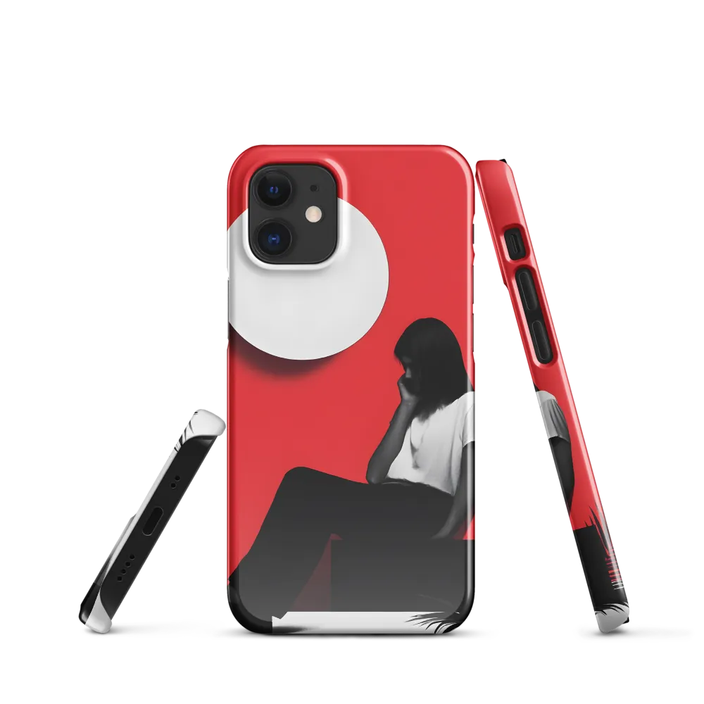 Contemplation in Red | Phone Case |  12 Mini | Snap Case | Glossy