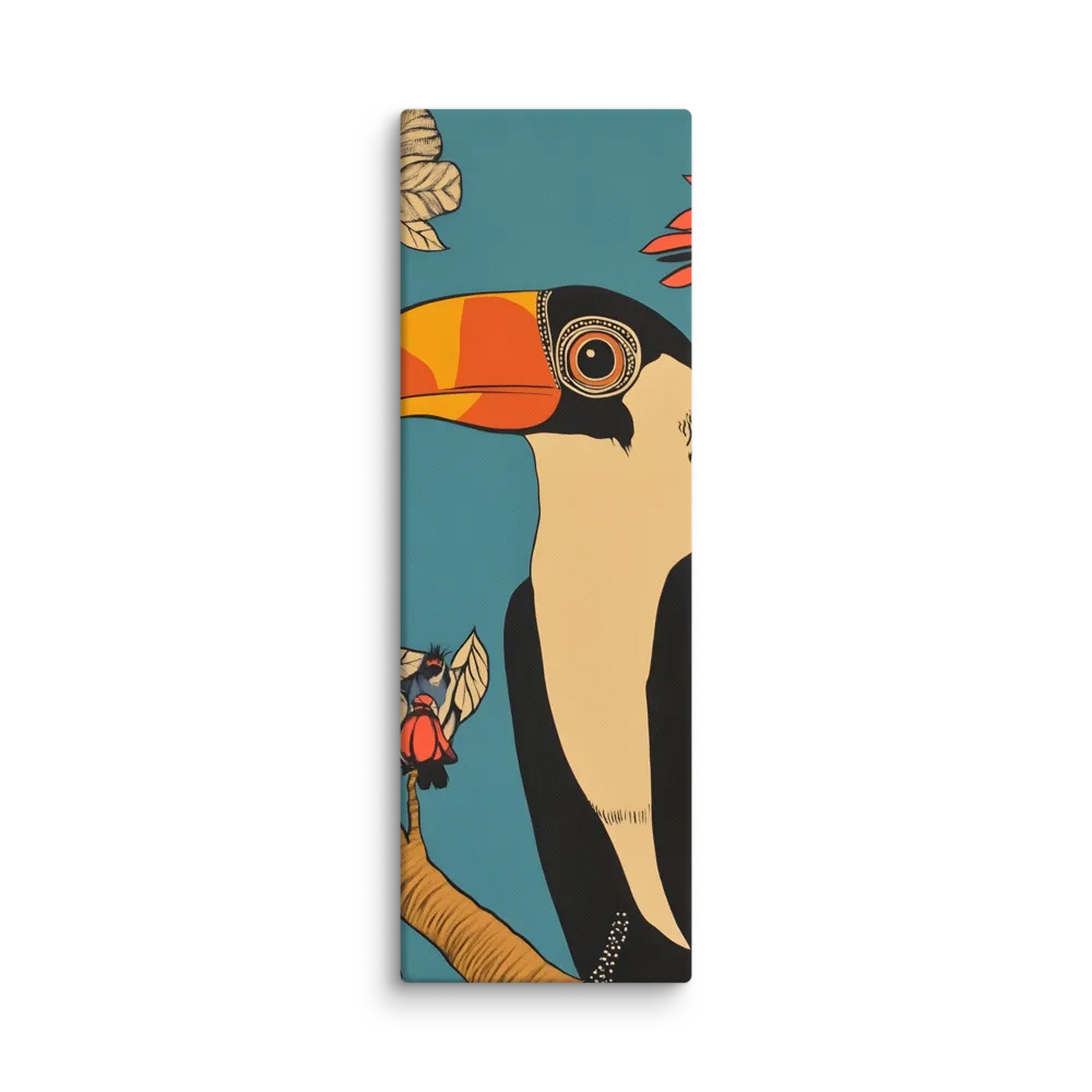 Tropical Majesty: The Toucan at Rest | Canvas | 12″×36″