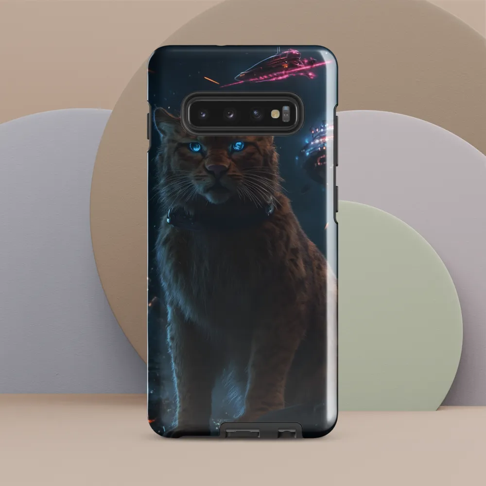 Cosmic Sentinel: The Majestic Panther | Phone Case |  S10 Plus | Tough Case | Glossy