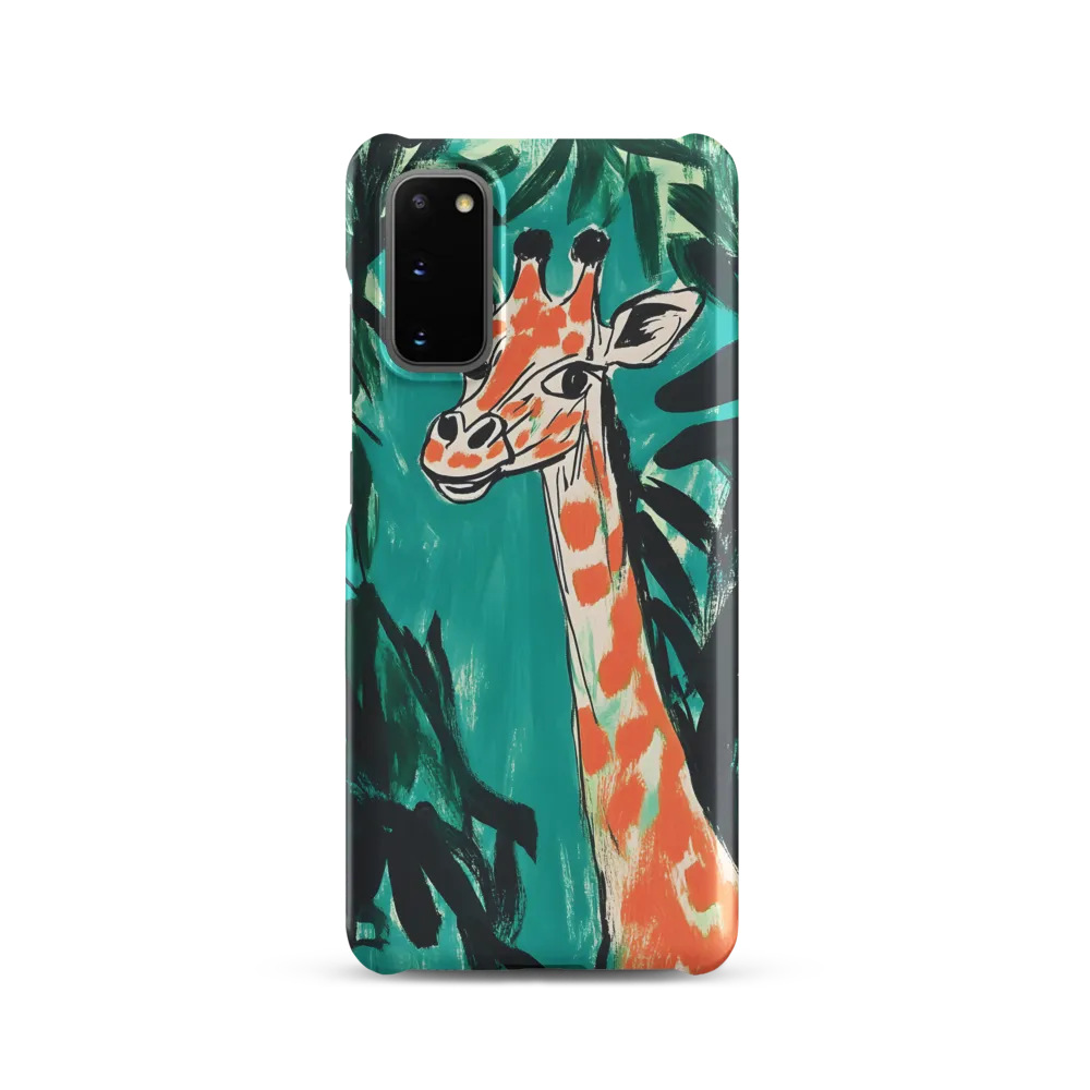 Curious Giraffe in Lush Greenery | Phone Case |  S20 | Snap Case | Matte