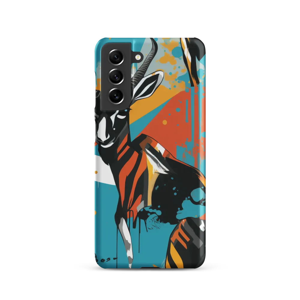 Dynamic Antelope in Vivid Abstract | Phone Case |  S21 | Snap Case | Matte