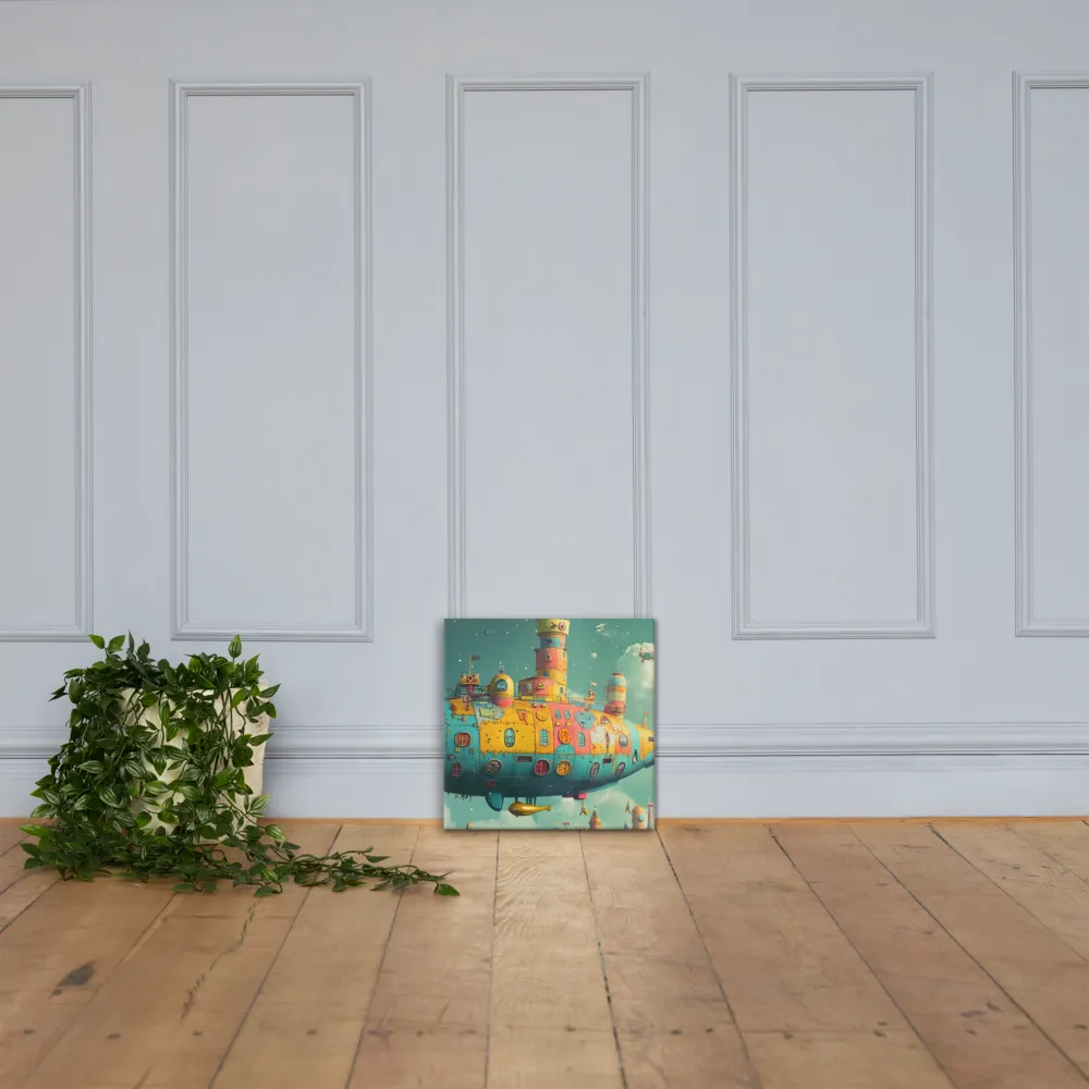 Submerged Dreams: A Whimsical Voyage | Canvas | 16″×16″