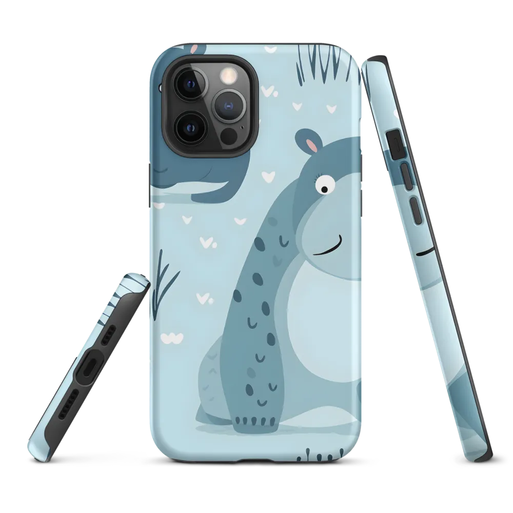 Whimsical Hippo Delight | Phone Case |  12 Pro Max | Tough Case | Matte