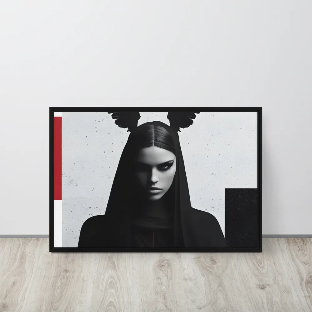 Whispers of Darkness | Canvas with Black Frame | 20″×30″