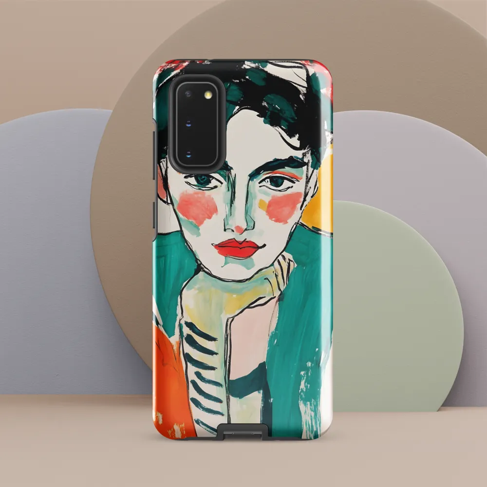 Contemplative Portrait in Bold Hues