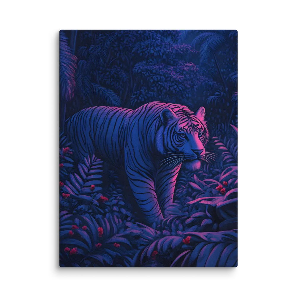 Mystic Prowler: The White Tiger in the Jungle | Canvas | 18″×24″