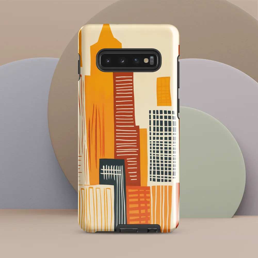 Urban Melodies: A Modern Cityscape | Phone Case |  S10 Plus | Tough Case | Glossy