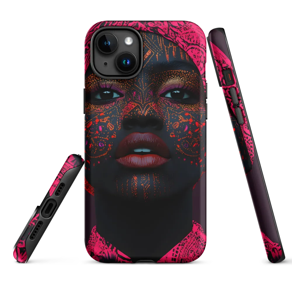 Neon Adornments: A Portrait of Cultural Expression