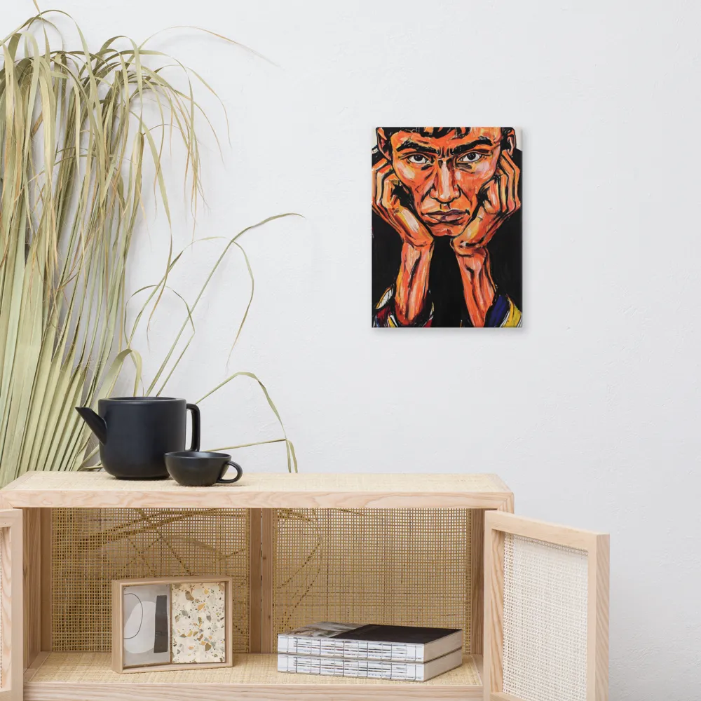 Contemplative Intensity: An Expressionist Portrait