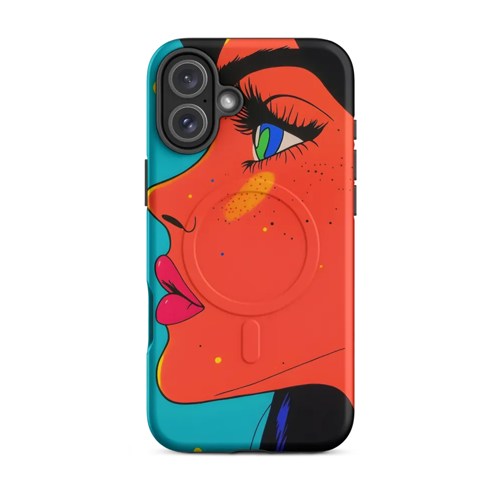 Vibrant Feminine Profile in Pop Art