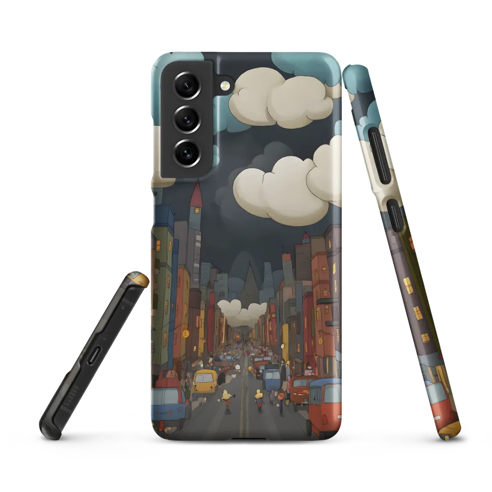 Urban Symphony: A City Awakens at Dusk | Phone Case |  S21 FE | Snap Case | Matte